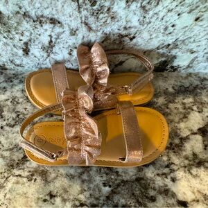 Cat and Jack Rose Gold Toddler Girls Sandals - size 8
